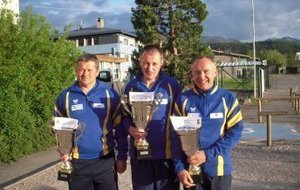 Bruno, Laurent, Jacky qualifiés pour la Ligue à Bg. St-Maurice.